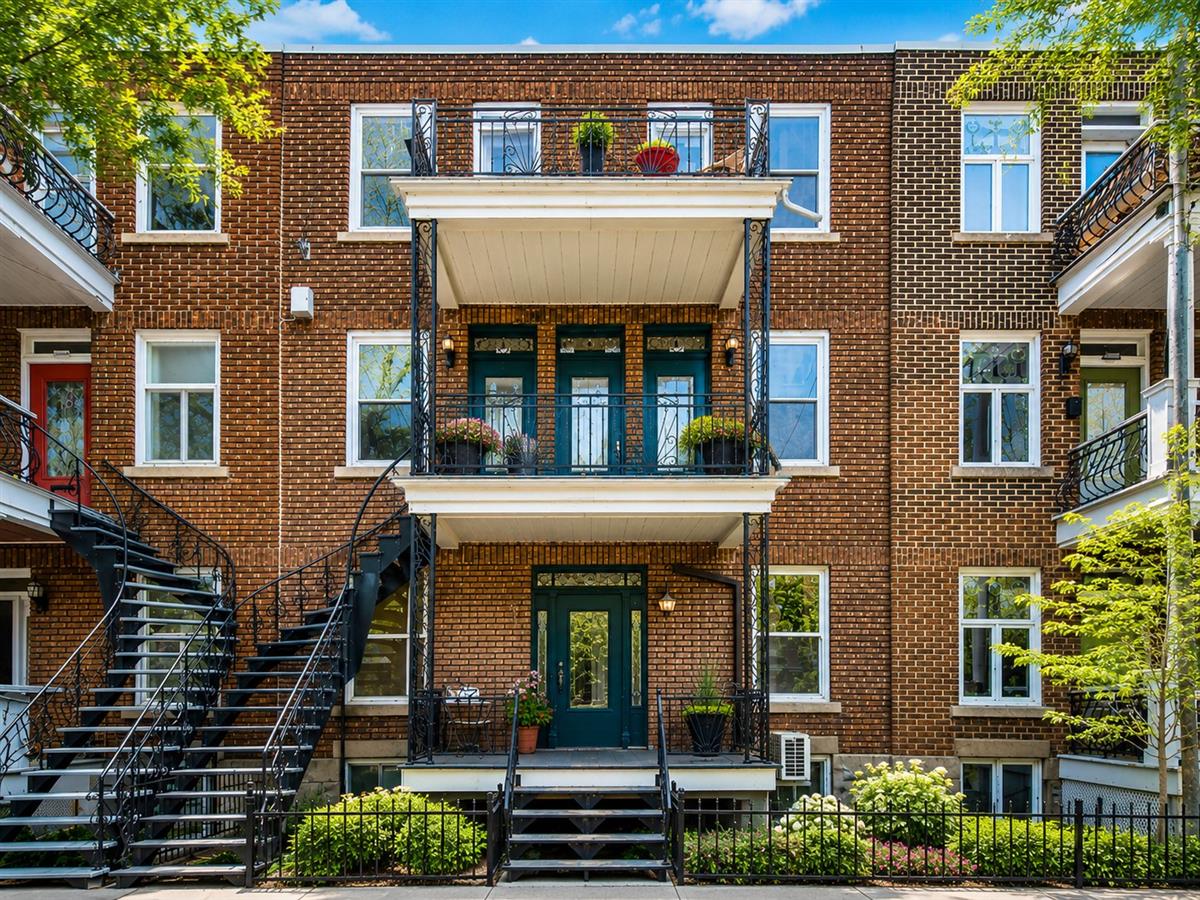 Classic Montreal duplex/triplex with exterior staircases